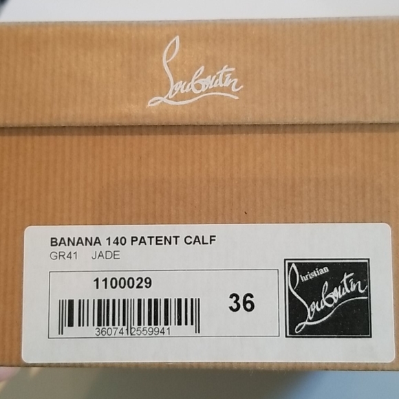 Christian Louboutin Banana 140 Patent Jade Sz 36 - Picture 7 of 7